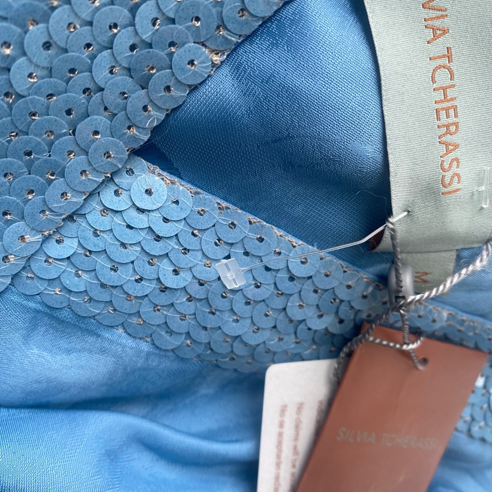 Silvia Tcherassi Selma dress midi M blue - Picture 12 of 14